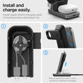AMP06527 - install and charge easily. Install apple watch charging cable in housing before attaching it on. Please keep the watch cover closed for airpods charging.