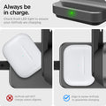 AMP06527 - Always be in charge. Check front LED light to ensure your AirPods are charging. Align & Center Airpods to guarantee charging.