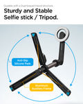 AMP07656 - Tripod Selfie Stick (Magfit) | S571W showing sturdy and stable selfie stick.