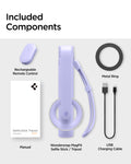 AMP07658 - Tripod Selfie Stick (Mag Fit) | S571W in Lavender showing included components.