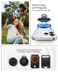 AMP11372 - Selfie Stick | S582W in Black showing shoot freely with MagSafe