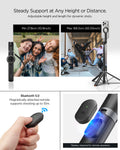 AMP11372 - Selfie Stick | S582W in Black showing steady support at any height or distance