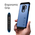 593CS22937 - Galaxy S9 Plus Case Tough Armor in Coral Blue ergonomic grip.