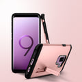 593CS22934 - Galaxy S9 Plus Tough Armor Case in rose gold  showing front and back.