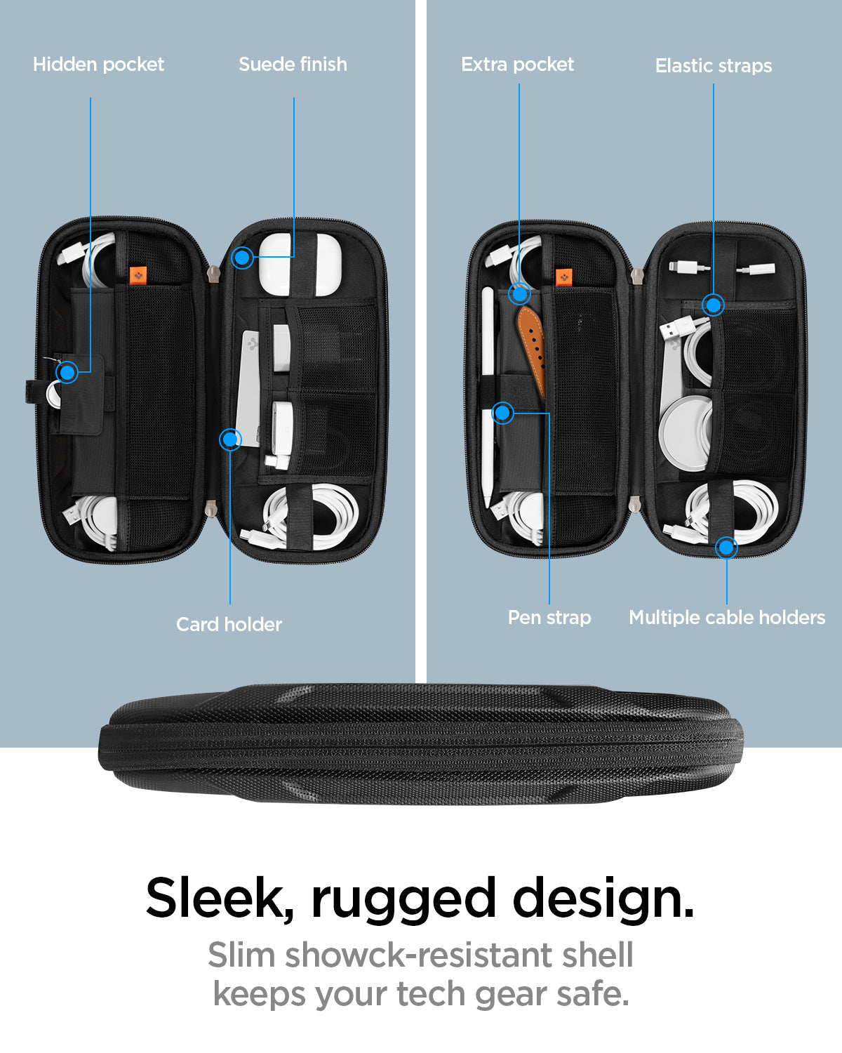 Rugged Armor® Pro Slim Cable Organizer Bag Official