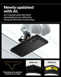 ACS09422 - Galaxy S25 Edge Case Tough Armor AI (MagFit) in Black showing the newly updated with AI. Ai-Tested with 80,000 simulations for ultimate drop protection every day