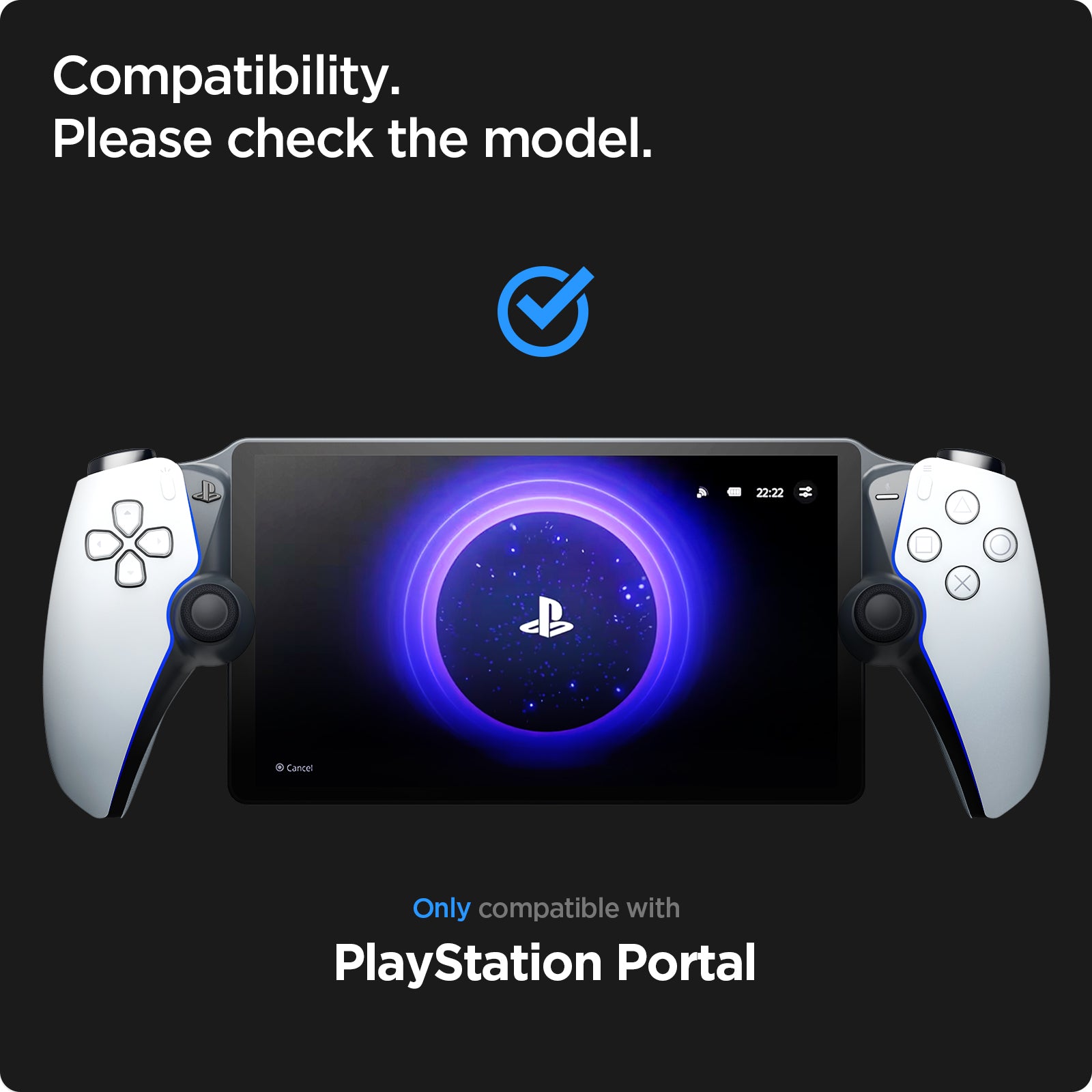 AGL07183 - Playstation Series GLAS.tR EZ Fit showing the compatibility. Only compatible with PlayStation Portal