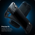 ACS03730 - Steam Deck Case Rugged Armor in matte black showing the precise fit. Flexible TPU for easy installation and secure Steam Deck fitment