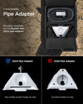 AFA09372 - Starlink Mini Carrying Case in black showing pipe adapter. compatible with 2024 pipe adapter no visible screw holes on top