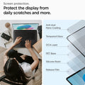 AGL08633 - Microsoft Surface Laptop 15-inch (2024) Glas.tR SLIM showing the screen protection, protect the display from daily scratches and more, anti dust nano coating, tempered glass, OCA layer, PET base, silicone resin and release film