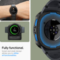 ACS09839 - SWi-dj Liquid Air showing fully functional button and sensor access with wrist shot and charging dock compatibility