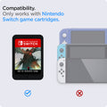 AFA040211 - Nintendo Switch OLED Rugged Armor Pro Pouch in matte black showing the compatibility. Only works with Nintendo Switch game cartridges