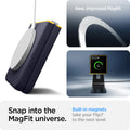 ACS09563 - Galaxy Z Flip 7 Case Nano Pop (MagFit) in blueberry navy showing the new and improved magfit. Snap into the MagFit universe. Built-in magnets take your device to the next level.