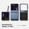 ACS09562 - Galaxy Z Flip 7 Case Tough Armor Pro (MagFit) in sierra blue showing designed for Galaxy Z Flip 7