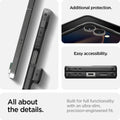ACS09561 - Galaxy Z Flip 7 Case Tough Armor Pro (MagFit) in black showing the additional protection and easy accessibility. All about the details. Built for full functionality with an ultra-slim, precision-engineered fit