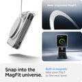 ACS09559 - Galaxy Z Flip 7 Case Ultra Hybrid Pro (MagFit) in clear white showing the new and improved magfit. Snap into the MagFit universe. Built-in magnets take your Flip7 to the next level