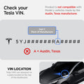 ACP07280 - Tesla Model Y & 3 Under Screen Organizer TO227 in Black showing it is not compatible with Model Y Vehicles made by Austin, Texas Manufacturer.  Check your Tesla VIN. 