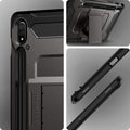 ACS01605 - Galaxy Tab S8 Case Tough Armor Pro in gunmetal showing front and back and side.