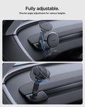 ACP11873 - Spigen Tesla air vent mount shown adjusting up and down and rotating side to side for a customized viewing angle