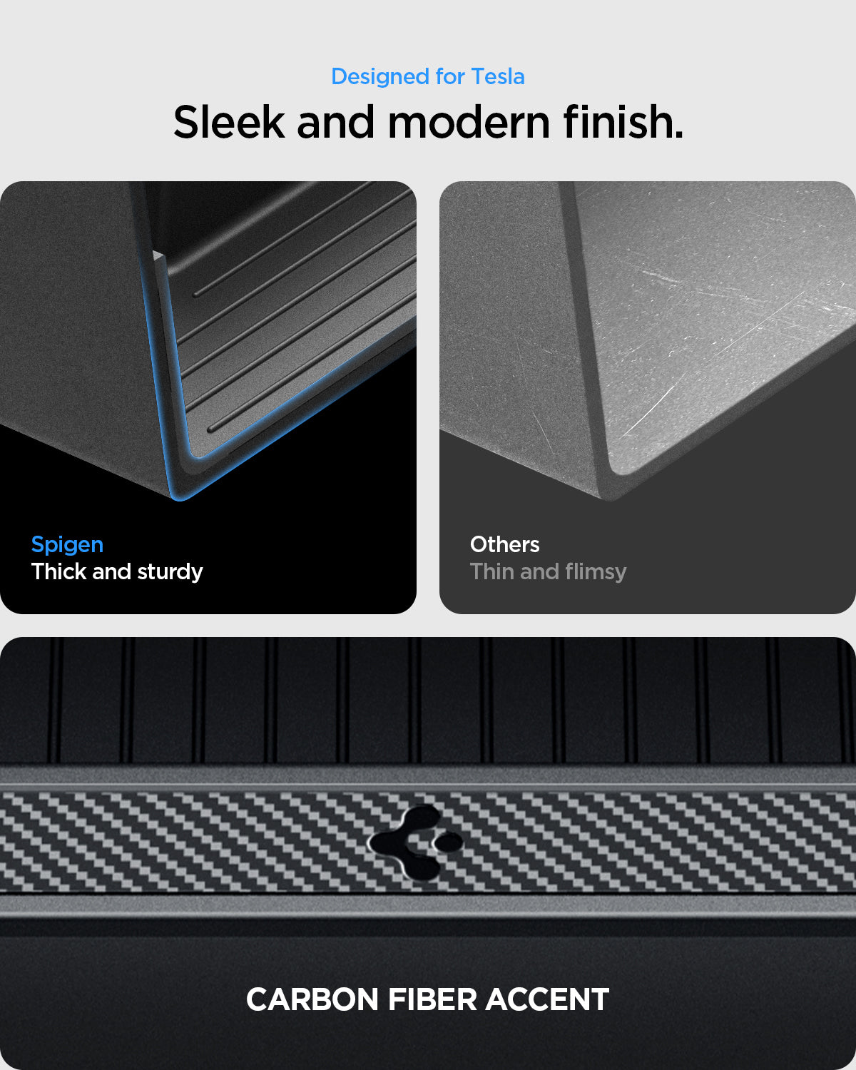 ACP10637 - Tesla Series - Center & Armrest Organizer Bundle showing the sleek and modern finish