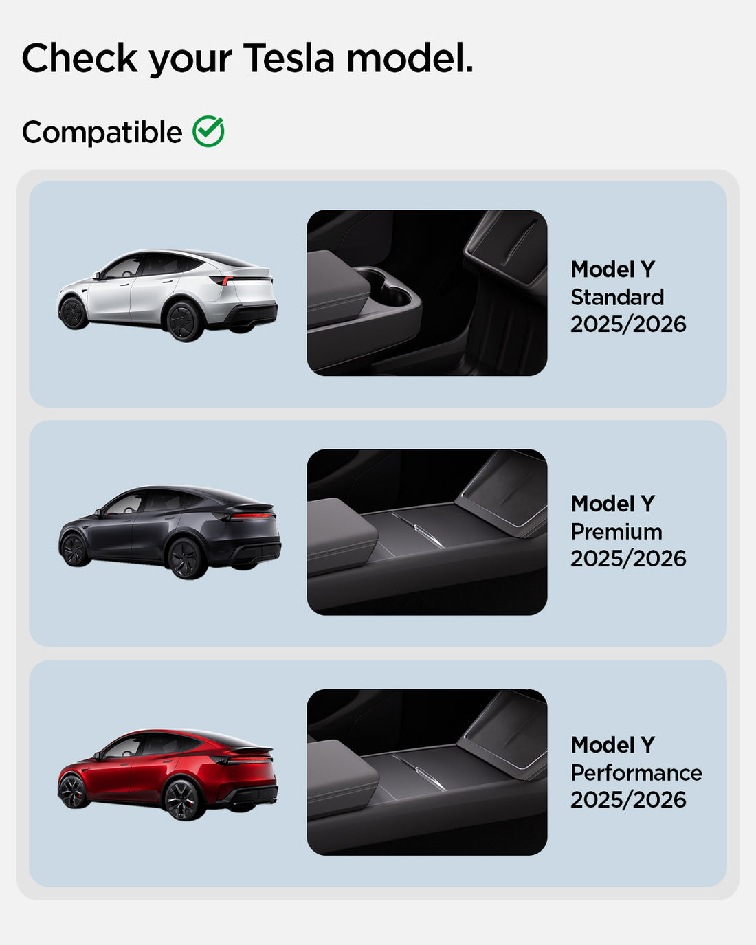 ACP11155 - Model Y Juniper (2025+) Front Emblem Logo Cover in Black showing