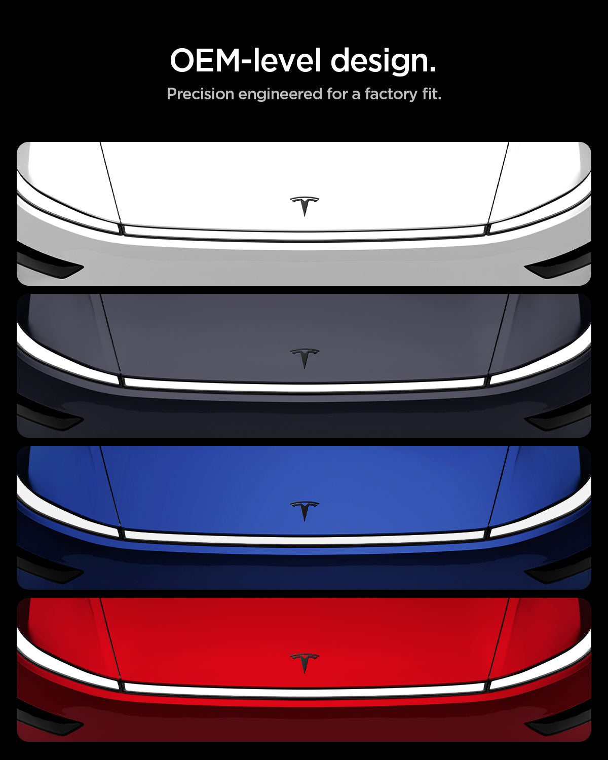 ACP11155 - Model Y Juniper (2025+) Front Emblem Logo Cover in Black showing