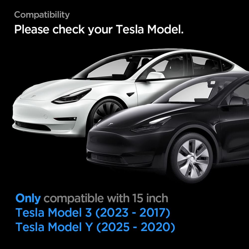 AGL01086 - Tesla Model 3 / Y Screen Protector EZ FIT GLAS.tR Anti-Glare showing the compatibility