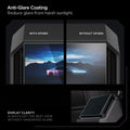 AGL07680 - Tesla Cybertruck (2024-2026) Screen Protector Glas.tR SLIM Anti-Glare (Rear) in Clear anti glare coating. Reduce glare from harsh sunlight. compare with ang with out spigen. Display clarity. Always get the best vies without unwanted glare.