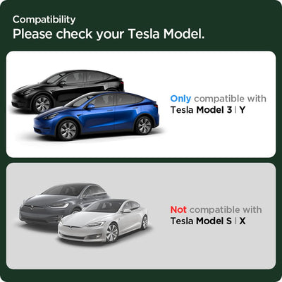 AGL04338 - Tesla Model 3 / Y Screen Protector EZ FIT GLAS.tR Anti-Glare Refill showing the compatibility