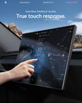AGL10819 - Model Y Juniper (2025+) Screen Protector GLAS.tR EZ Fit | Anti-Glare 16 inch showing seamless feedback quality. true touch response