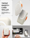 AFA07616 - MagSafe Card Holder Tintap (MagFit) in Dune Beige showing Tintap Magfit+ Card Wallet