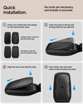 ACS11366 - Toyota Key Fob Cover | TK100 showing four-step installation guide for selecting correct back cover and inserting Toyota key fob into cover