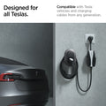 ACP04294 - Tesla Charging Wall Mount in dark silver designed for all teslas. compatible with tesla vehicles and charging cables from any generation.