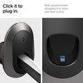 ACP04294 - Tesla Charging Wall Mount in dark silver click to plug in. rest assured when plugging it in once you hear a click.