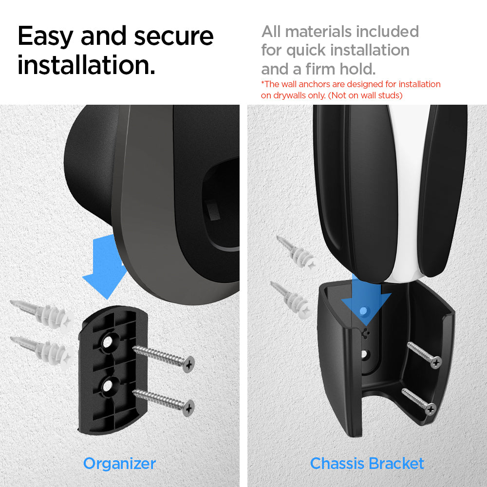 ACP04294 - Tesla Charging Wall Mount in dark silver easy and secure installation. All materials included for quick installation and a firm hold.