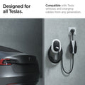 ACP04295 - Tesla Charging Wall Mount in white designed for all teslas. compatible with tesla vehicles and charging cables from any generation.