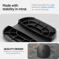 ACP05444 - Tesla Charger Cable Cover TO110 in black made with stability in mind. pattern beneath the cable protector creates stability on uneven flooring.