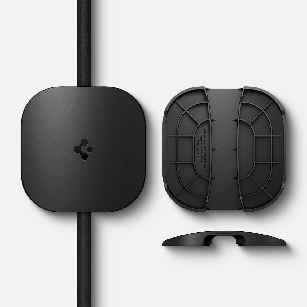 ACP05444 - Tesla Charger Cable Cover TO110 in black showing front and back.