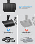 ACP07220 - Tesla Model Y & 3 Pedal Cover TO201 in Black remove default rubber brake pedal to check compatibility. convex pedal. only compatible with tesla model 3 and y with convex brake pedal. concave pedal. not compatible with tesla model 3 highland and model y juniper.
