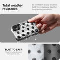 ACP07220 - Tesla Model Y & 3 Pedal Cover TO201 in Black total weather resistance. be confident in any weather. built from stainless steel for long lasting durability. built to last. made to resist corrosion from snow or rain.