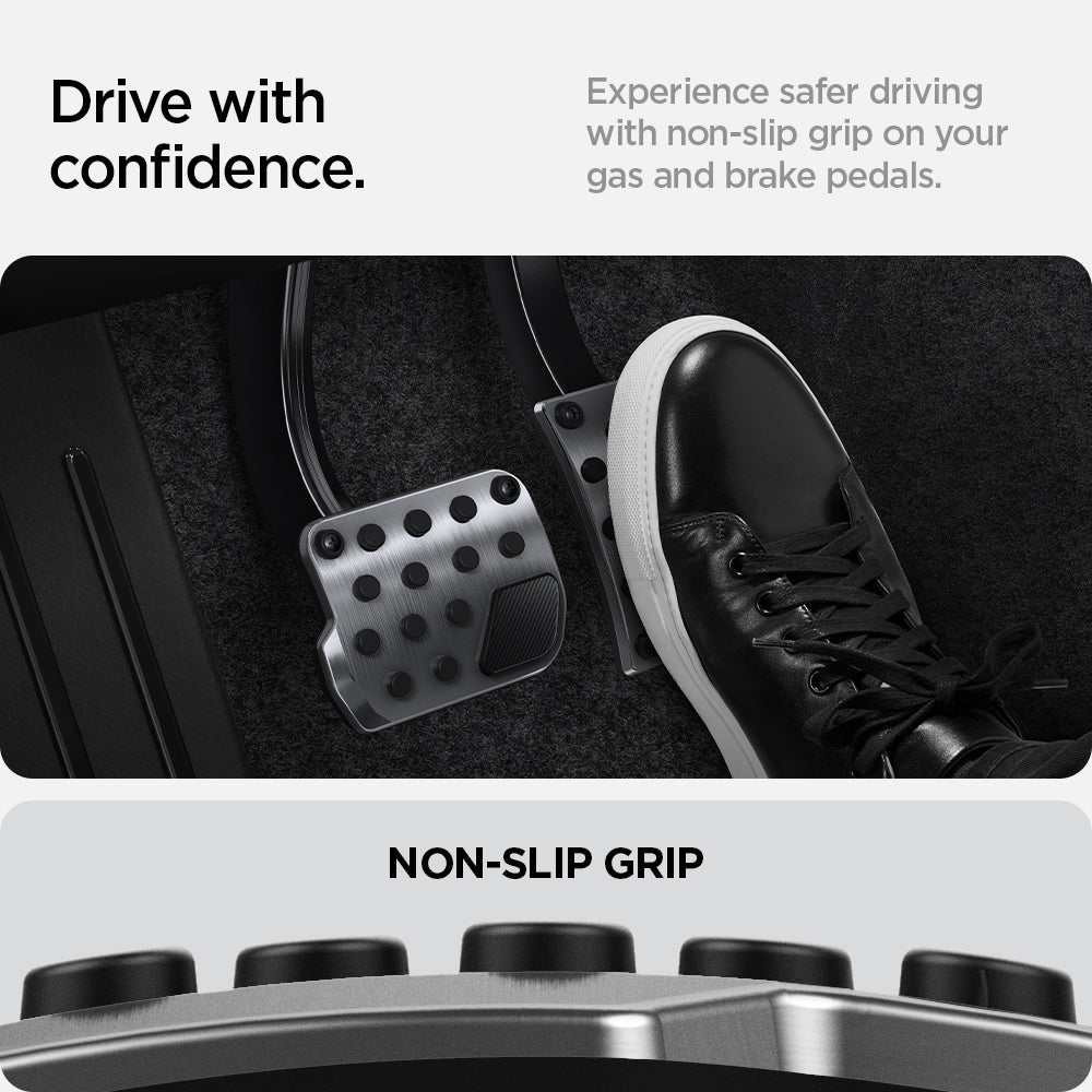 ACP07220 - Tesla Model Y & 3 Pedal Cover TO201 in Black drive with confidence. experience safer driving with non slip grip on your gas and brake pedals. Non slip grip.