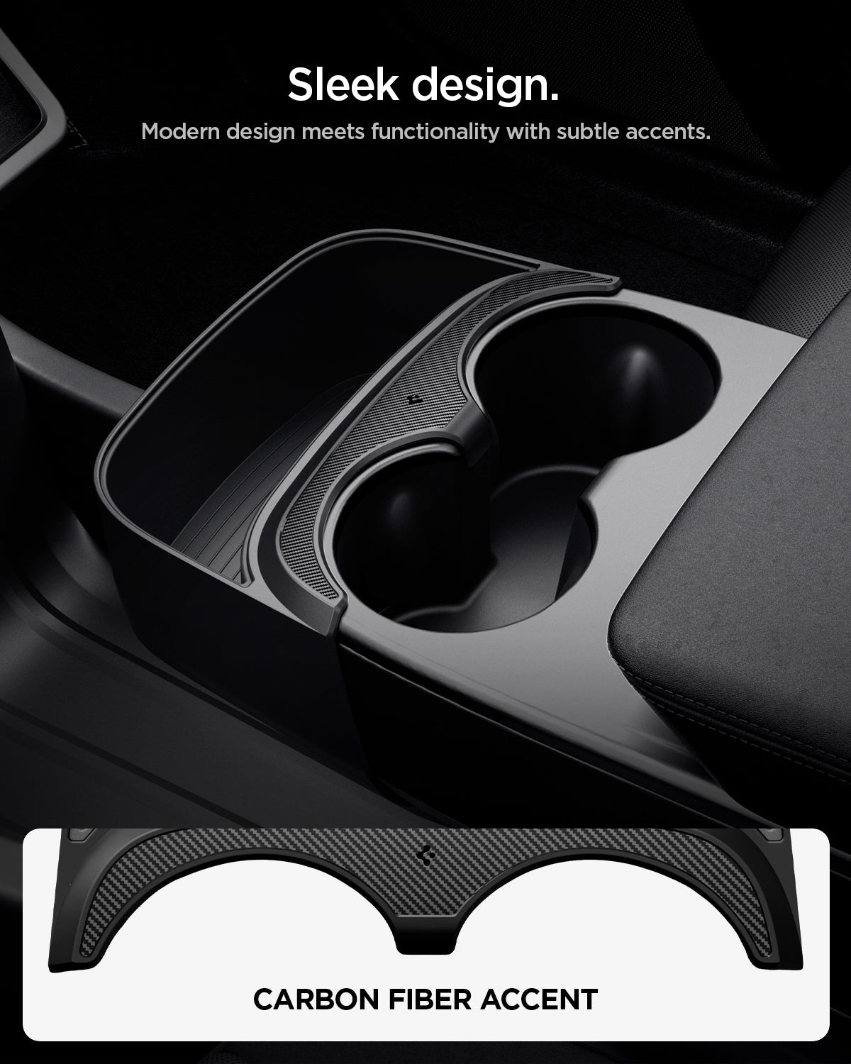 ACP11170 - Tesla Series - Console Extender | TO220CYS in Black showing sleek design