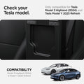 ACP07408 - Tesla Model Y 2025 Refresh & 3 Highland - Center Console Hidden Storage Box check your tesla model. only compatible for tesla model 3 Highland(2024) and Y Refresh(2025) with the updated center consoles. Compatibility. Model 3 Highland(2024) and Y Refresh(2025) 