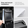 ACP07645 - Tesla Model Y & 3 Armrest Cover TO240 in White showing the easy and secure installation, install with ease. Cover up and secure all corner hassle-free