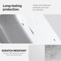 ACP07646 - Tesla Model 3 Highland Armrest Cover TO240H in White showing the long-lasting protection, water and abrasion resistant yet easy to maintain, scratch resistant, durable TPE keeps your interior clean and scratch-free