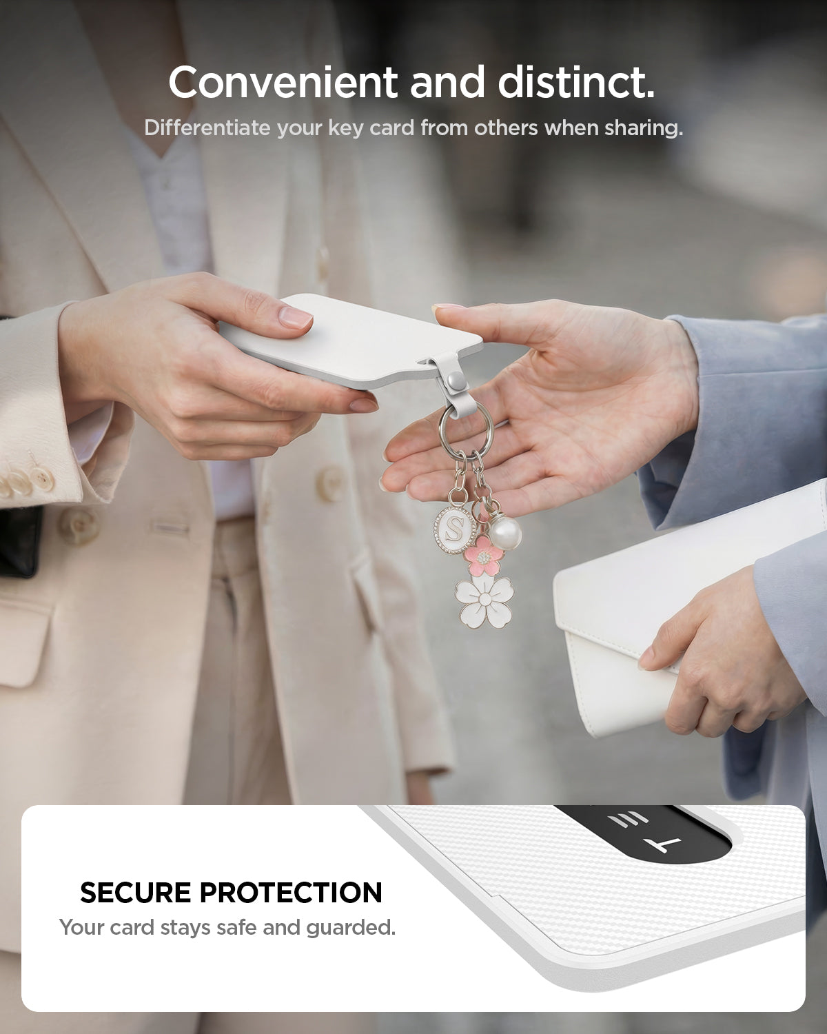 ACP11404 - Tesla Key Card Holder | TO243 1 Pack in White showing convenient and distinct