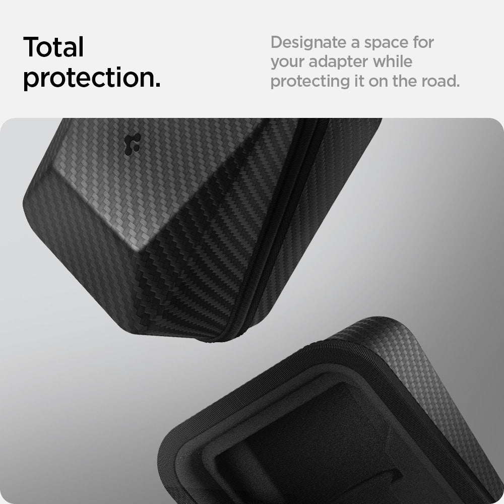 ACS09016 - Tesla SAE J1772 Charging Adapter Case TO254 in Black showing the total protection, designate a space for your adapter while protecting it on the road