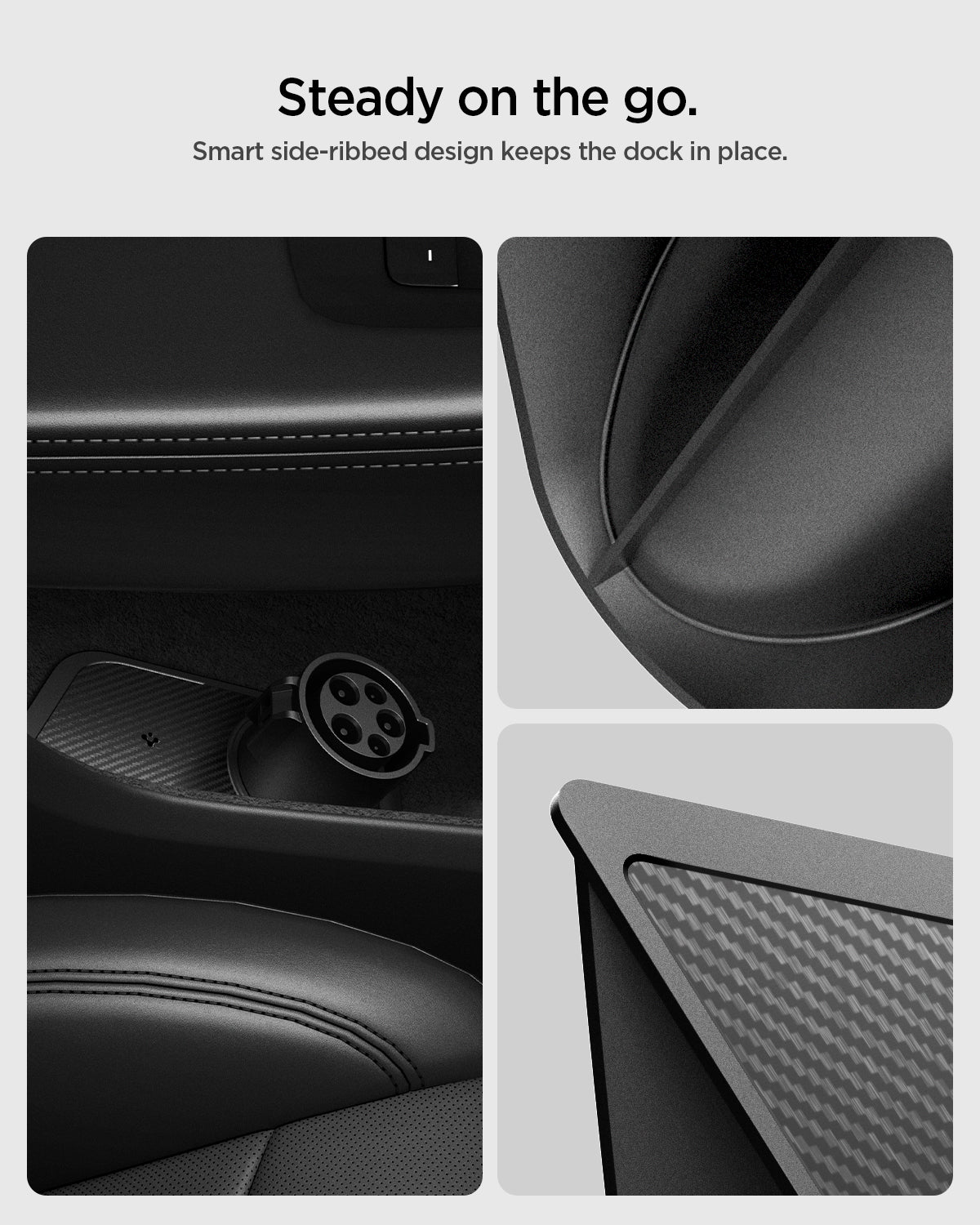 ACP11327 - Model Y Juniper (2025+) Charging Adapter Door Dock showing steady on the go