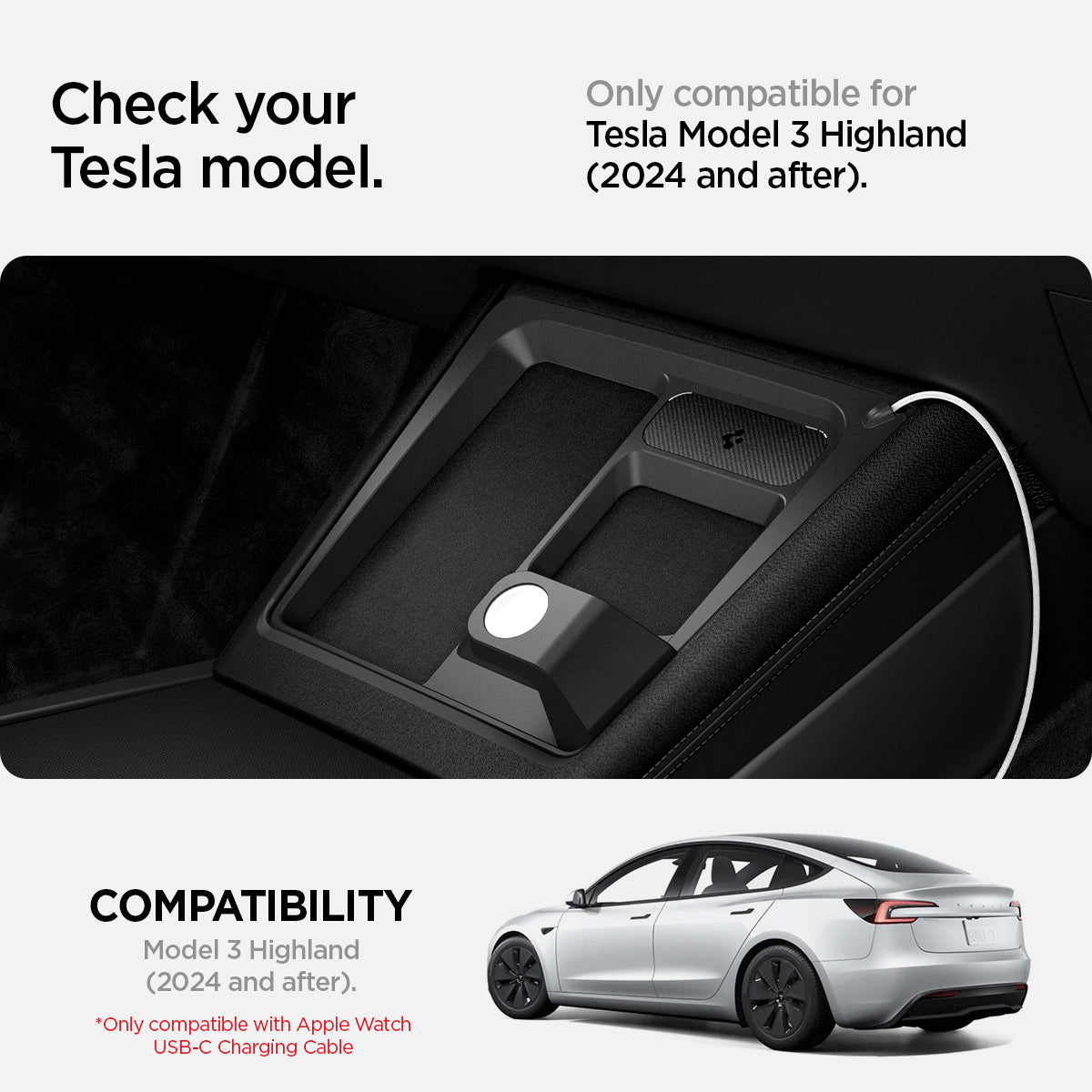 ACP07501 - Check your Tesla model.  Only compatible for Tesla Model 3 Highland (2024 and after)
