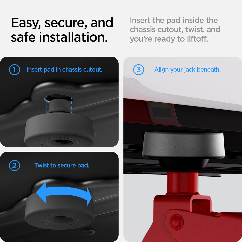 ACP07174 Tesla Lifting Jack Pads TO310 in Black showing the easy